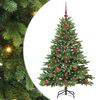 vidaXL Sztuczna choinka z 150 diodami LED Zielony 120 cm PE i PVC