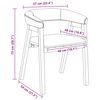 vidaXL Krzesła jadalne 2 pcs Biały 54 x 57 x 73 cm Lite drewno gumowe
