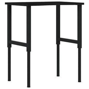 vidaXL Stolik roboczy, ciemny brąz, 80x60x(71,5-98) cm, drewno dębowe