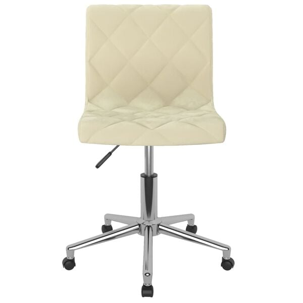 vidaXL Obrotowe krzesła stołowe, 2 szt., kremowe, aksamitne