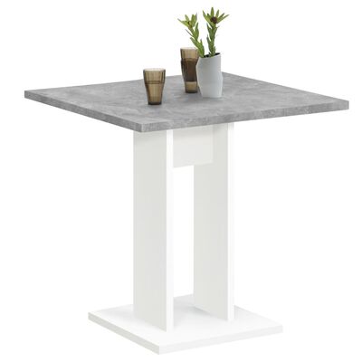 FMD Stół jadalniany, 70 cm, betonowy szary i biały