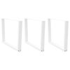 vidaXL Nogi do stołu jadalnego w kształcie litery V 3 szt. Białe 100x(72-73,3) cm Stal
