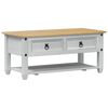 vidaXL Stolik kawowy Biały 100 x 48 x 45 cm Lite drewno sosnowe