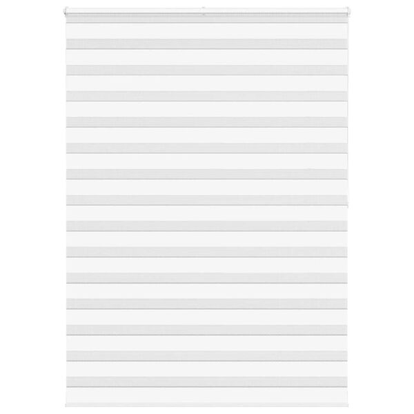 vidaXL Roleta zebra, biała, szerokość tkaniny 160,9 cm, poliester