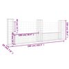 vidaXL Ogrodzenie gabionowe z 3 słupkami, żelazo, 260x20x100 cm