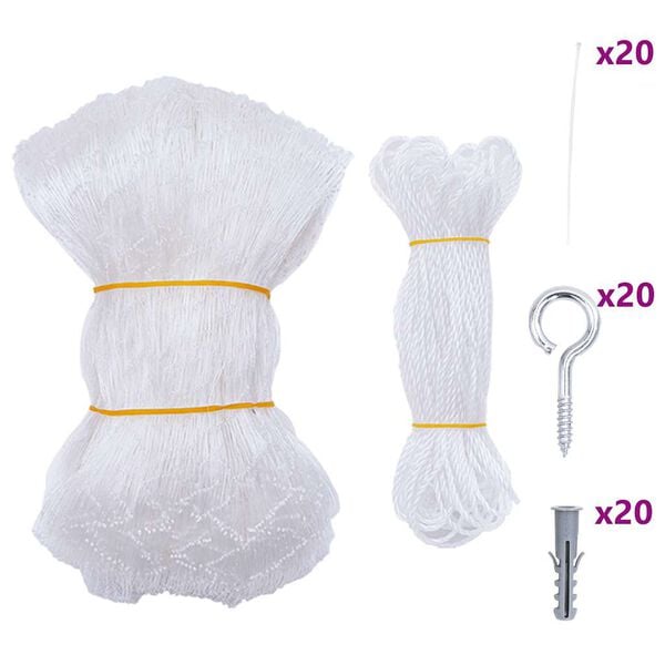 vidaXL Siatka dla kota przezroczysta 4x3 m Nylon