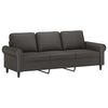 vidaXL 3-osobowa sofa z podn&oacute;żkiem, szary, 180 cm, sztuczna sk&oacute;ra