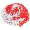 vidaXL Łańcuch ostrzegawczy, czerwono-biały, 100 m, &Oslash;4 mm, plastikowy