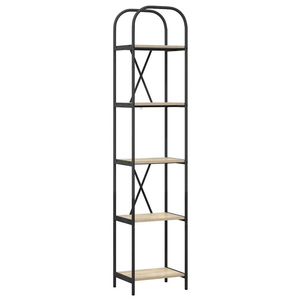 vidaXL P&oacute;łka na książki Dąb Sonoma 40 x 30 x 183 cm