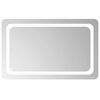 vidaXL Lustro łazienkowe z LED, 80x50 cm