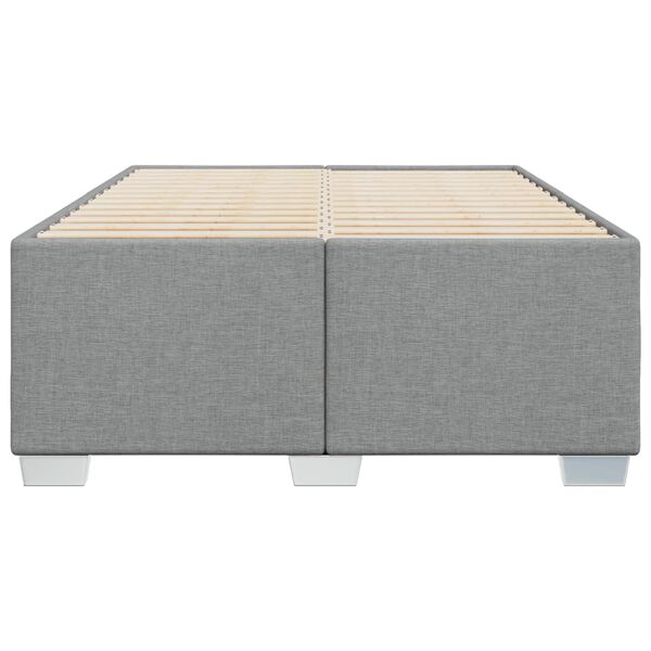 vidaXL Rama ł&oacute;żka bez materaca, szara, 120x190 cm, tkanina