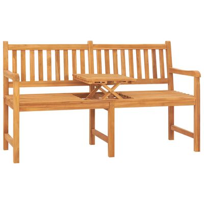 vidaXL 3-osobowa ławka ogrodowa ze stolikiem, 150 cm, drewno tekowe