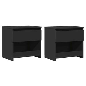 vidaXL Szafki nocne 2 szt., czarne 40x30x39 cm materiał drewnopochodny