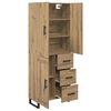 vidaXL Highboard z szufladą 2 pcs Dąb rzemieślniczy 69,5 x 34 x 180 cm