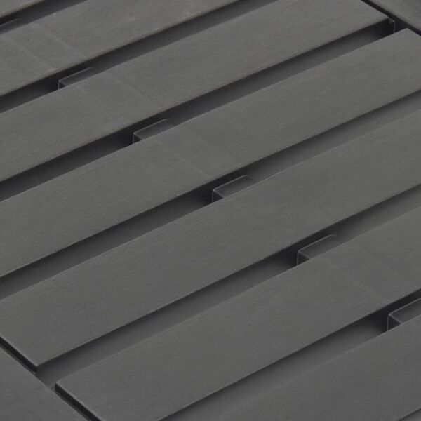 vidaXL Stolik ogrodowy, antracytowy, 78x55x38 cm, plastikowy