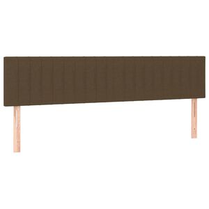 vidaXL Zagł&oacute;wki, ciemnobrązowe, 160x5x78/88 cm, tkanina