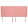 vidaXL Zagł&oacute;wek uszak, r&oacute;żowy, 163x23x118/128 cm, aksamit
