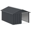 vidaXL Buda dla psa, antracytowa, 116,5x153x81,5 cm, stal