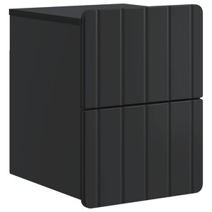 vidaXL Wisząca Szafka Nocna Czarny 33 x 34,5 x 43 cm