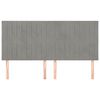 vidaXL Zagł&oacute;wek jasnoszary 200x5x118/128 cm aksamit