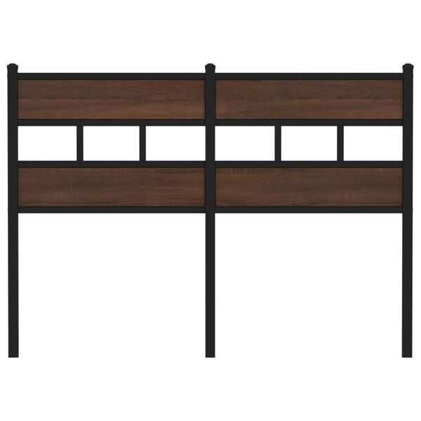 vidaXL Wymienne wezgłowie, brązowy dąb, 120 cm, stal i materiał drewnopochodny