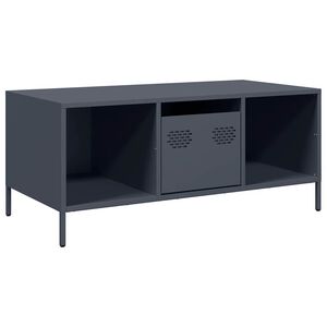 vidaXL Stolik kawowy, antracyt, 101,5x50x43,5 cm, stal