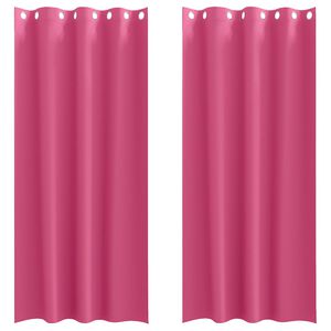 vidaXL Firany blackout z k&oacute;łkami 2 szt. Jasnor&oacute;żowy 225 x 140 cm