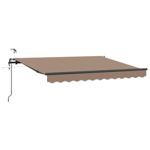 vidaXL Markiza wysuwana Ciemnoszary 400 &times; 300 cm Poliester