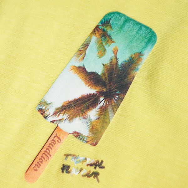 Koszulka dziecięca z kr&oacute;tkimi rękawami, ż&oacute;łta, 128