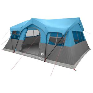 vidaXL Namiot rodzinny 487 x 340 x 216 cm niebieski Poliester i Stal