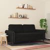 vidaXL Sofa 2-osobowa, czarna, 140 cm, tapicerowana aksamitem