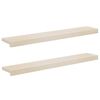 vidaXL Parapety 2 szt. Biały 100 x 20 x 2 cm Dąb lite