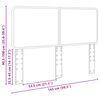 vidaXL Zagł&oacute;wek Biały 140 cm Materiał drewnopochodny