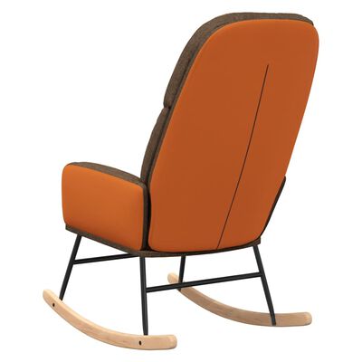 vidaXL Fotel bujany, brązowy, tapicerowany tkaniną