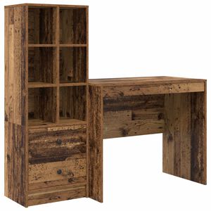 vidaXL Biurko Stare drewno 135,5 x 50 x 127 cm 2 szt.