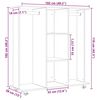 vidaXL Garderoba Czarny dąb 102 x 38 x 110 cm Materiał drewnopochodny