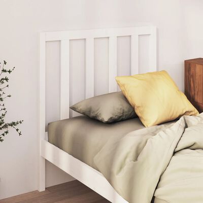 vidaXL Wezgłowie łóżka, białe, 106x4x100 cm, lite drewno sosnowe