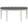 vidaXL Ławka, ciemnoszara, 110,5x45x49 cm, tapicerowana aksamitem