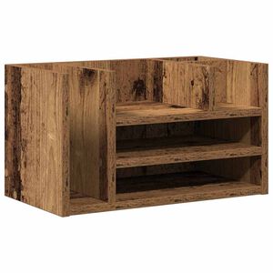 vidaXL Organizator biurka Stare drewno 44,5 x 24 x 25 cm