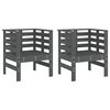vidaXL Krzesła ogrodowe, 2 szt., szare, 61,5x53x71 cm, drewno sosnowe
