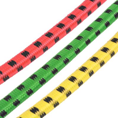 vidaXL Linki Bungee, 30 szt, 60/80/100 cm, czerwona, żółta, zielona