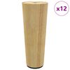 vidaXL N&oacute;żki meblowe 12 szt. Brązowy &Oslash; 44 x 100 mm