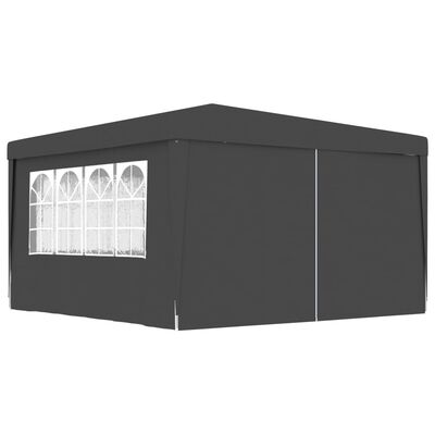 vidaXL Namiot imprezowy ze ściankami, 4x4 m, antracytowy, 90 g/m²