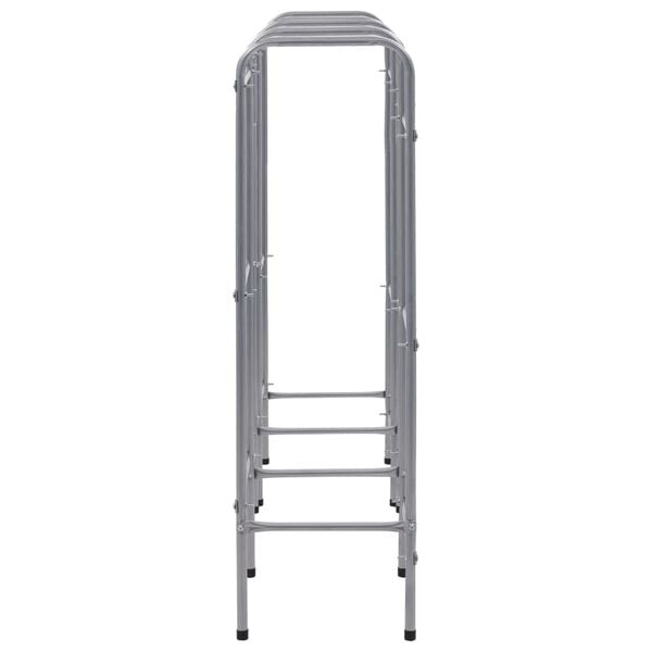 vidaXL Regał magazynowy na 9 skrzynek, srebrny, 145x33x116 cm, stal