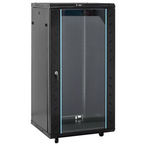 vidaXL Szafka serwerowa, 22U, 19", IP20, czarna, 60x60x120 cm
