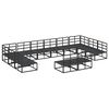 vidaXL Zestaw Sof na Ogr&oacute;d z poduszką 12 pcs Czarny Aluminium