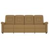 vidaXL Rozkładany fotel masujący, 4-os., kolor taupe, obity mikrofibrą