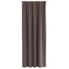 vidaXL Firany blackout z k&oacute;łkami 2 pcs Ciemny brąz 225 x 140 cm