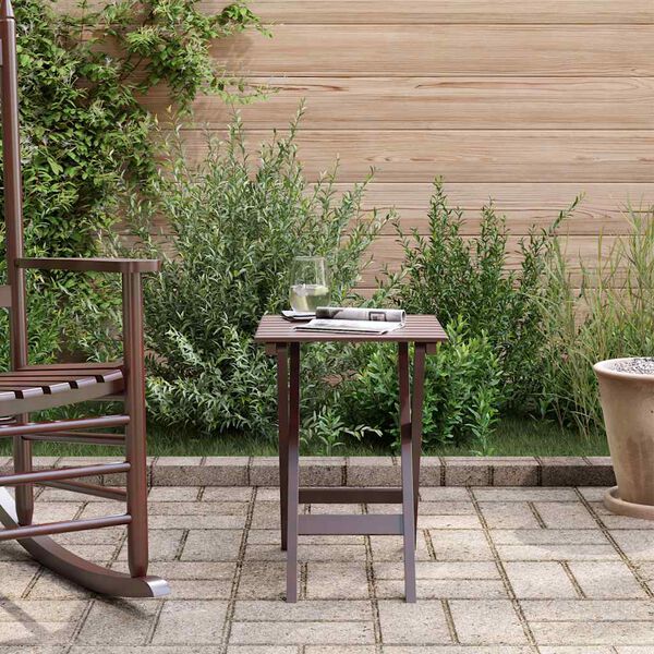 vidaXL Stolik boczny, składany, brązowy, lite drewno topolowe