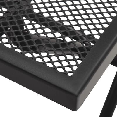 vidaXL Składany stolik z siatką, 38x38x38 cm, stalowy, antracytowy